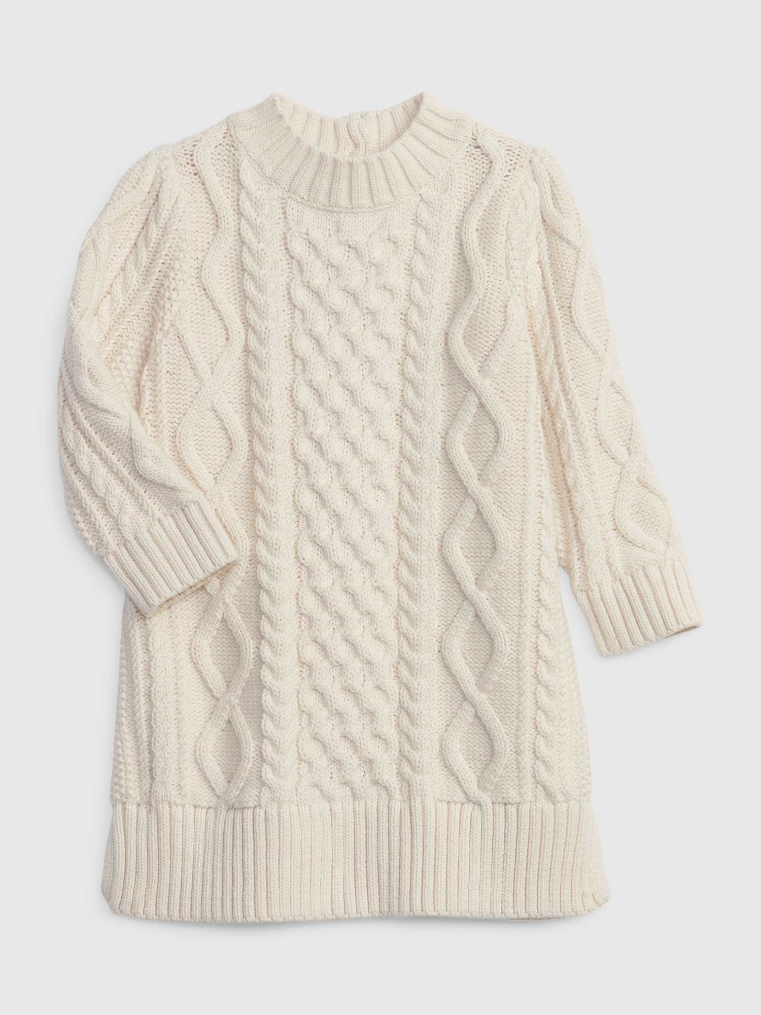 Gap Baby Cable Knit Sweater Dress In Birch Beige