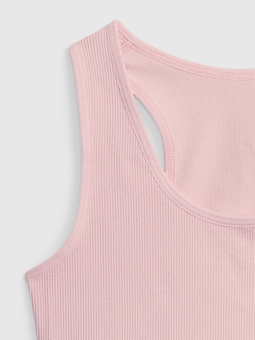 2 of 8 showing, with the color PURE PINK of product GapFit Kids Rib Sports Bra