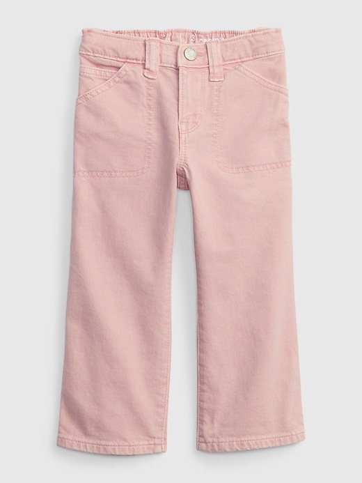 1 of 8 showing, with the color PINK STANDARD of product Toddler Carpenter Jeans with Washwell