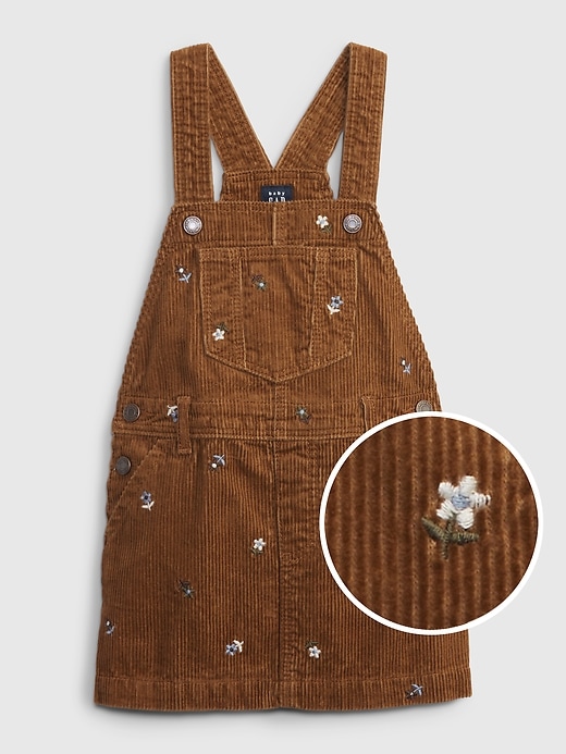 1 of 8 showing, with the color bright brown of product Toddler Corduroy Skirtall