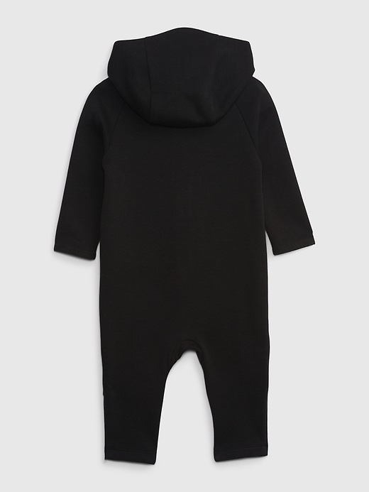2 of 8 showing, with the color true black of product Baby Fit Tech Zip-Up One-Piece