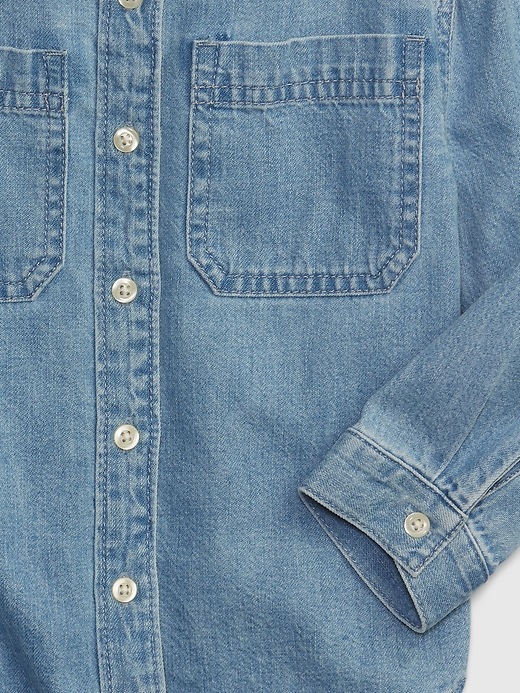 Image number 3 showing, Toddler Denim Shirt with Washwell