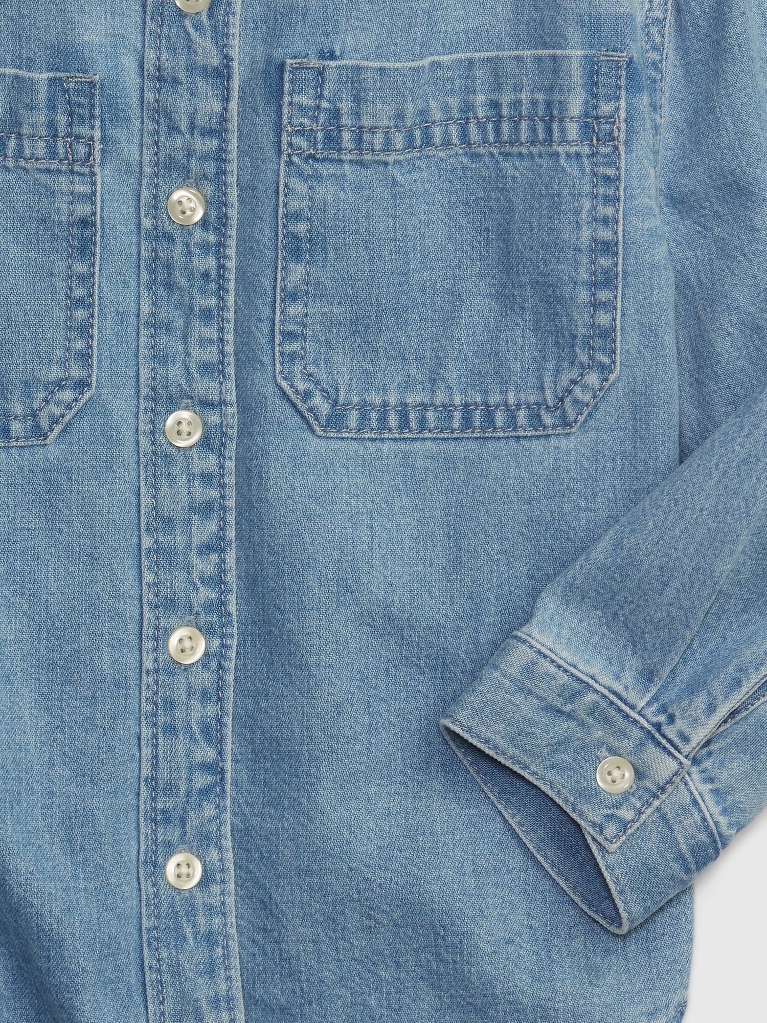 Toddler Denim Shirt with Washwell Gap