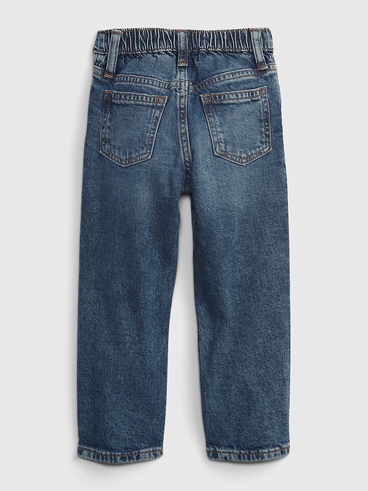 Image number 2 showing, Toddler Organic Cotton '90s Loose Jeans with Washwell