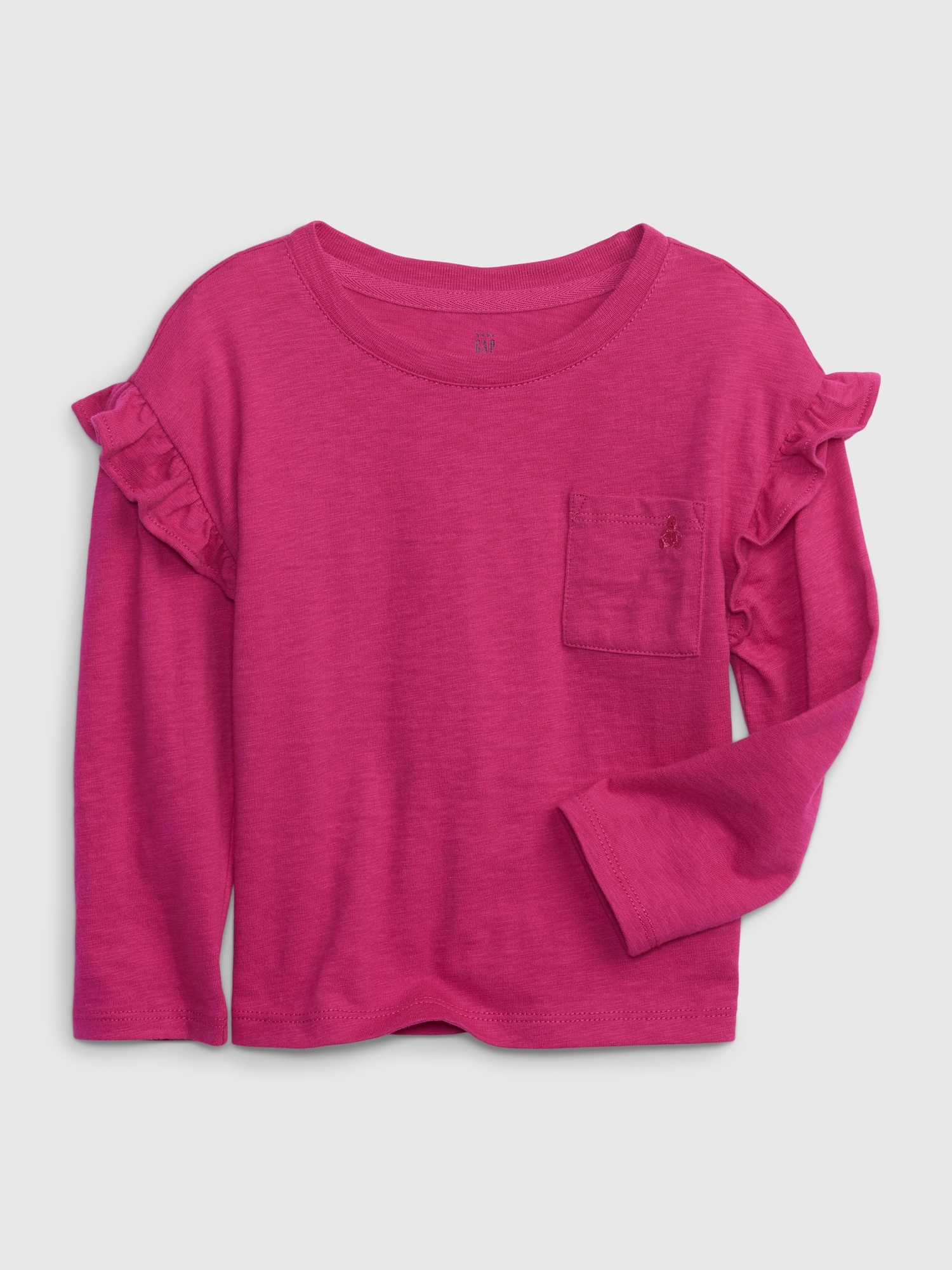 Toddler Organic Cotton Ruffle Pocket TShirt Gap