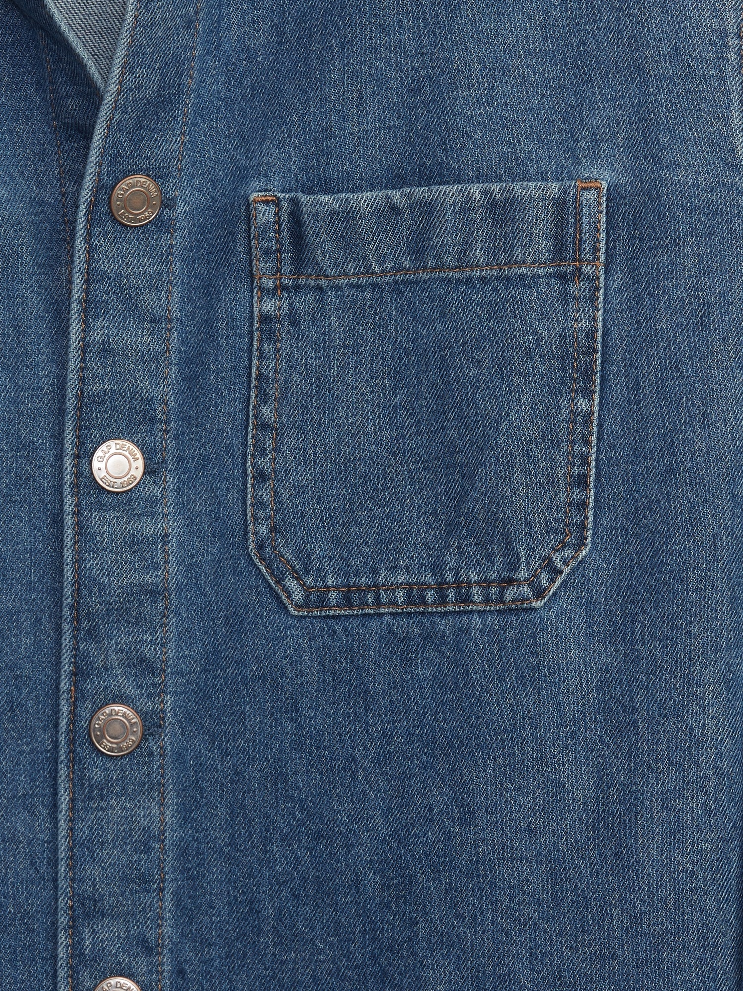 Kids Oversized Denim Shirt Jacket with 
