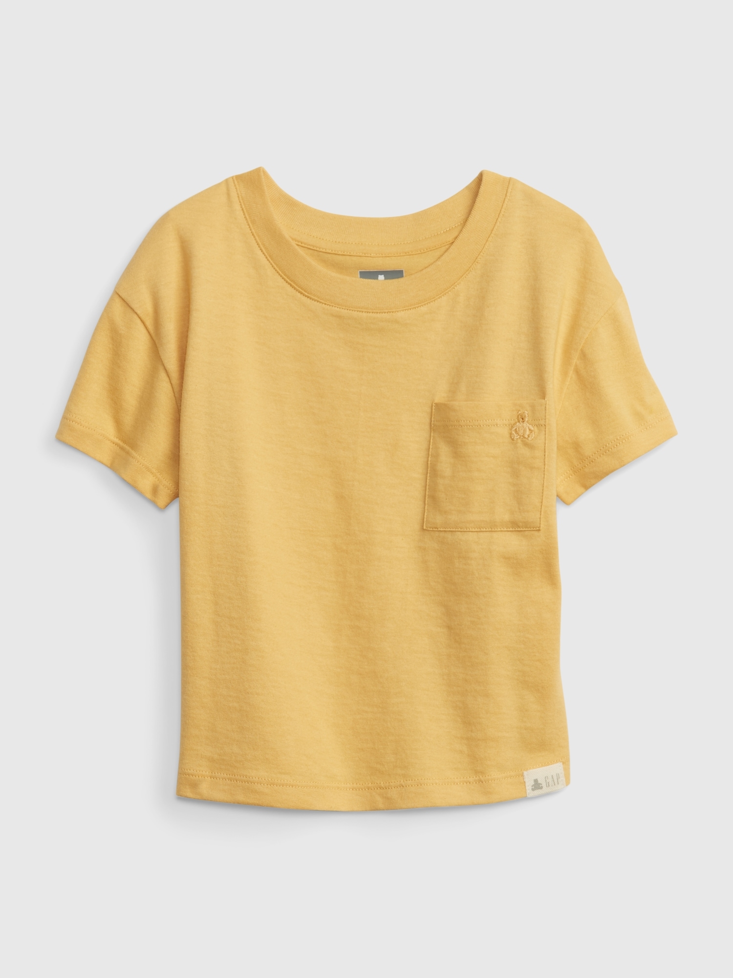 Gap Toddler 100% Organic Cotton Mix and Match Pocket T-Shirt yellow. 1