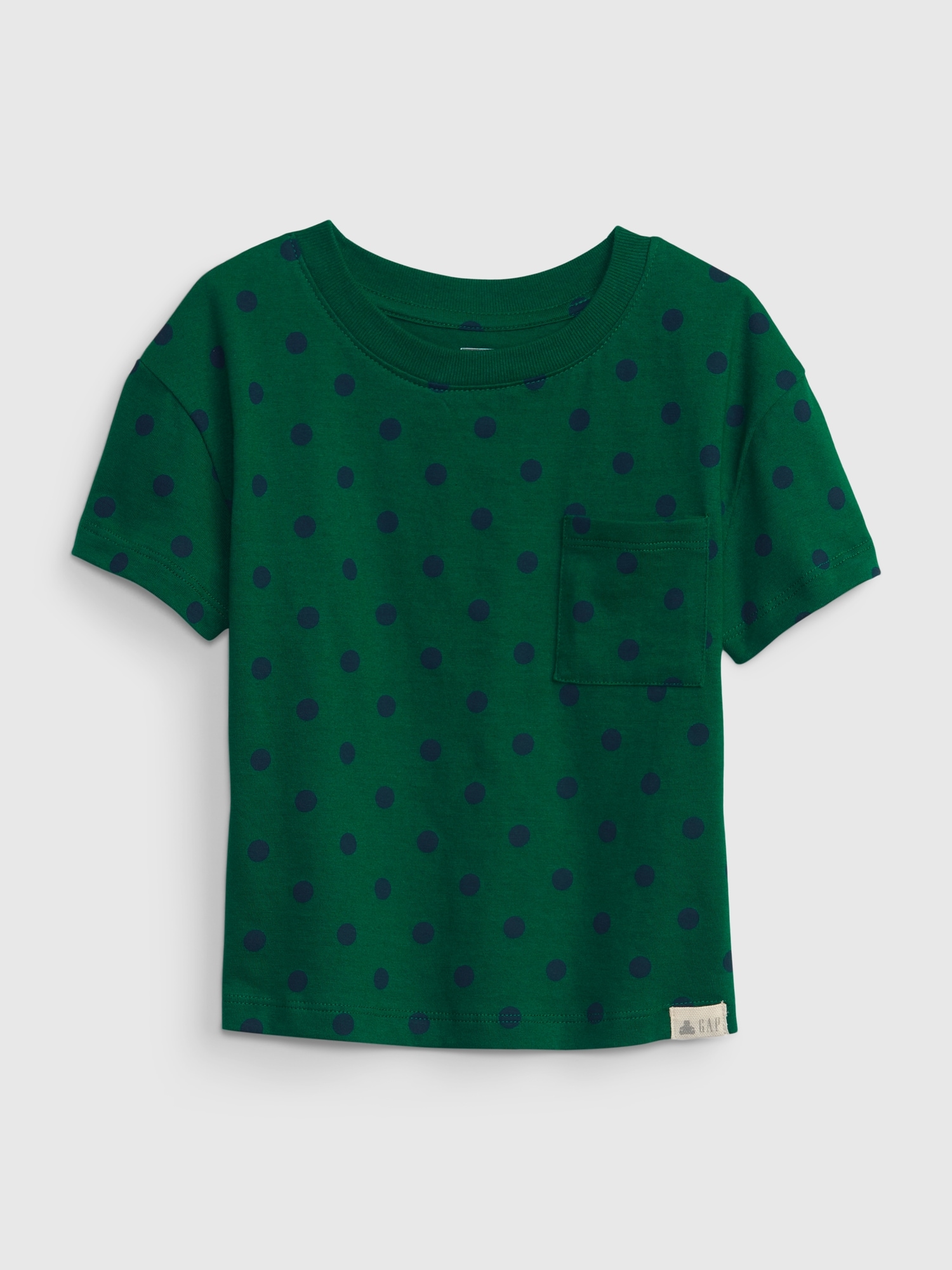 Gap Toddler 100% Organic Cotton Mix and Match Pocket T-Shirt green. 1