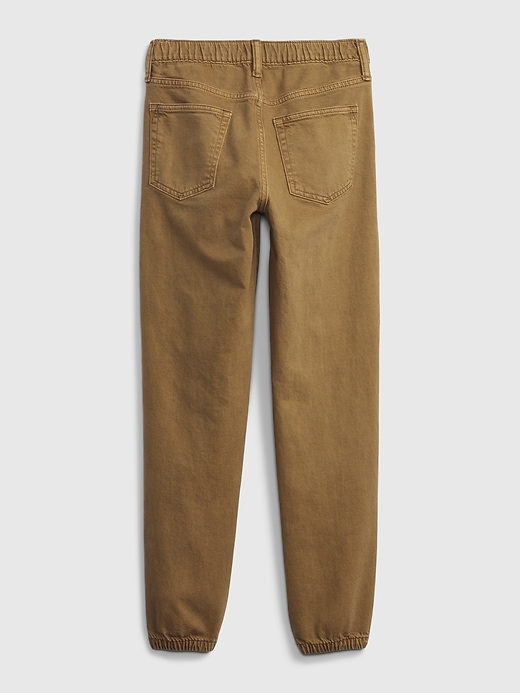 2 of 8 showing, with the color mission tan of product Kids Denim Joggers