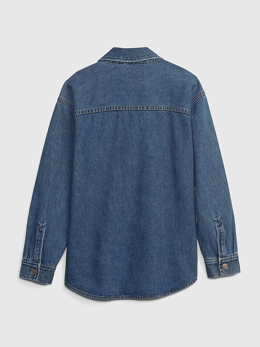 Image number 2 showing, Kids Oversized Denim Shirt Jacket