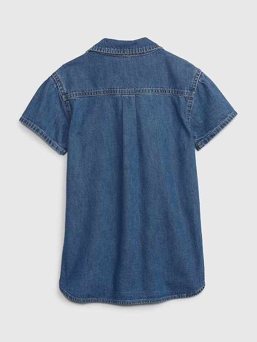 Image number 2 showing, Toddler Denim Shirtdress with Washwell