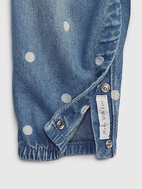 Baby 100% Organic Cotton Denim Overalls with Washwell
