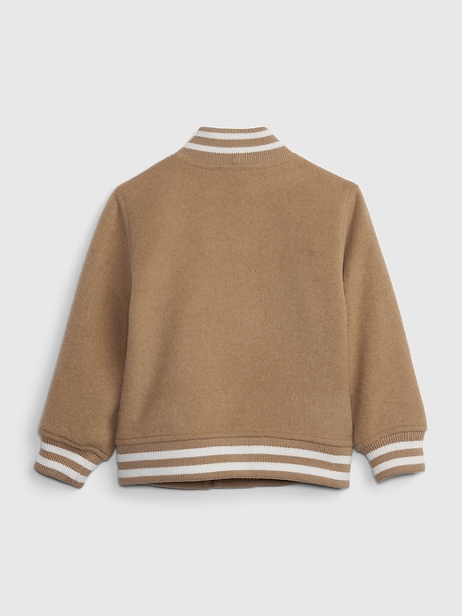 2 of 8 showing, with the color deerfield brown of product Toddler Varsity Jacket
