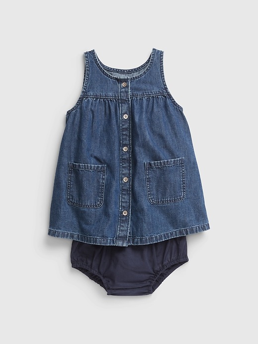 Image number 3 showing, Baby Denim Dress with Washwell