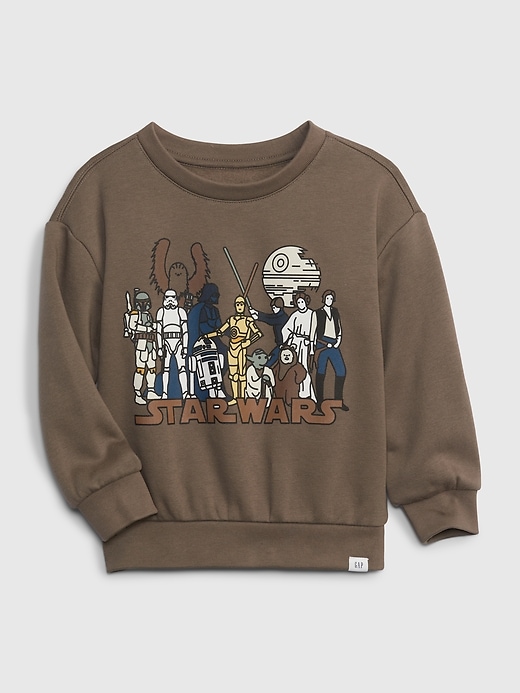 1 of 8 showing, with the color toasted almond beige of product babyGap &#124 Star Wars™ Graphic Sweatshirt