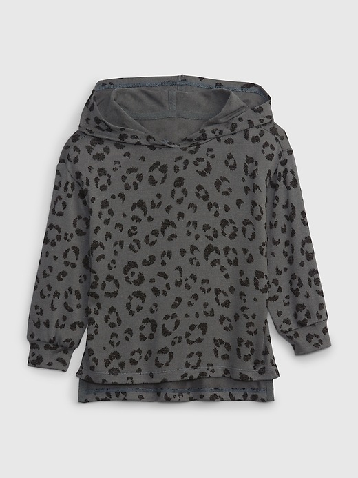 1 of 8 showing, with the color leopard print gray of product Toddler Softspun Pullover Hoodie