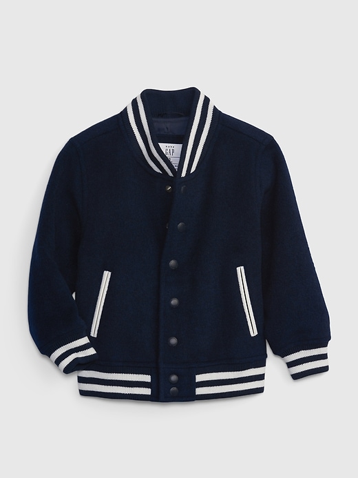 1 of 8 showing, with the color blue of product Toddler Varsity Jacket