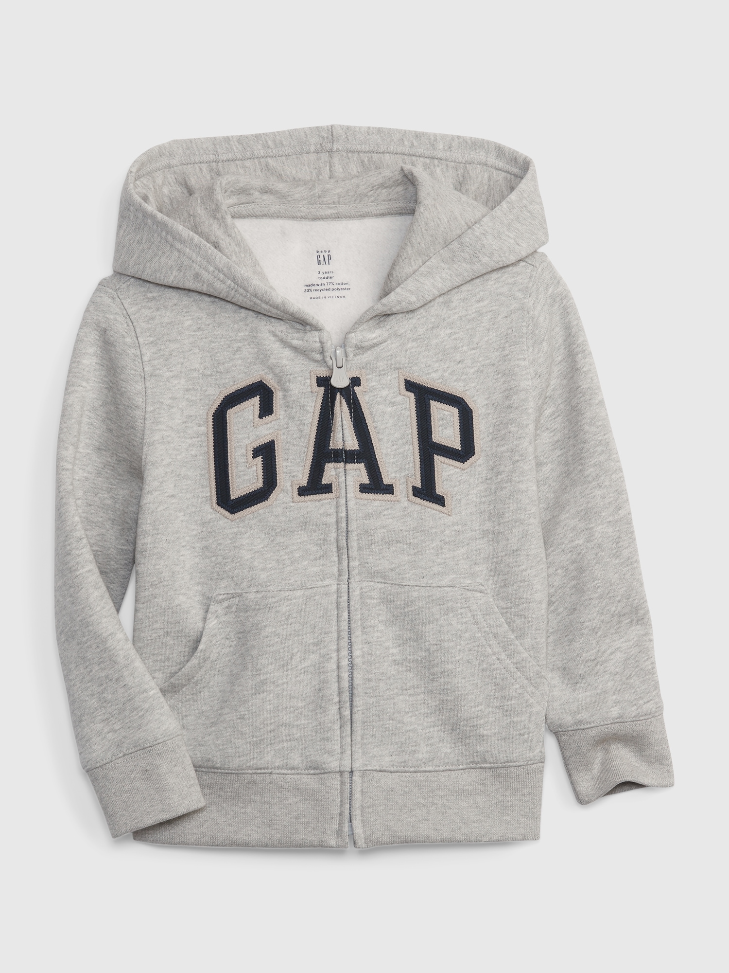  GAP Boys' Fleece Full Zip Logo Hoodie (Gray, Medium (8-9)):  Clothing, Shoes & Jewelry