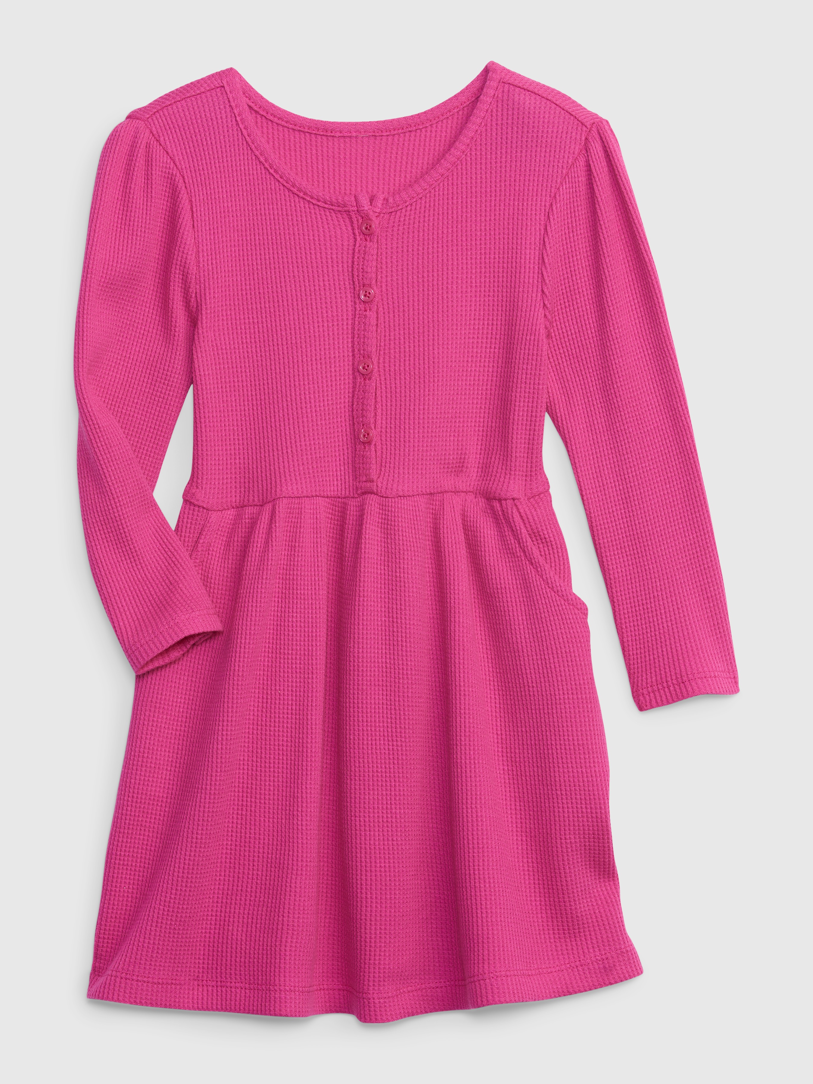 Toddler Waffle Dress by Gap Super Pink Neon Size 3 yrs