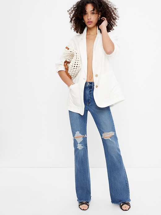 gap 70s flare high rise