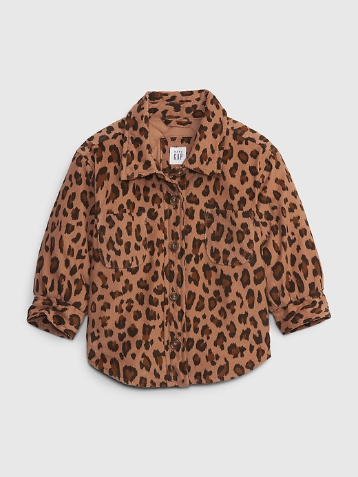 1 of 8 showing, with the color leopard of product Baby Leopard Shirt Jacket