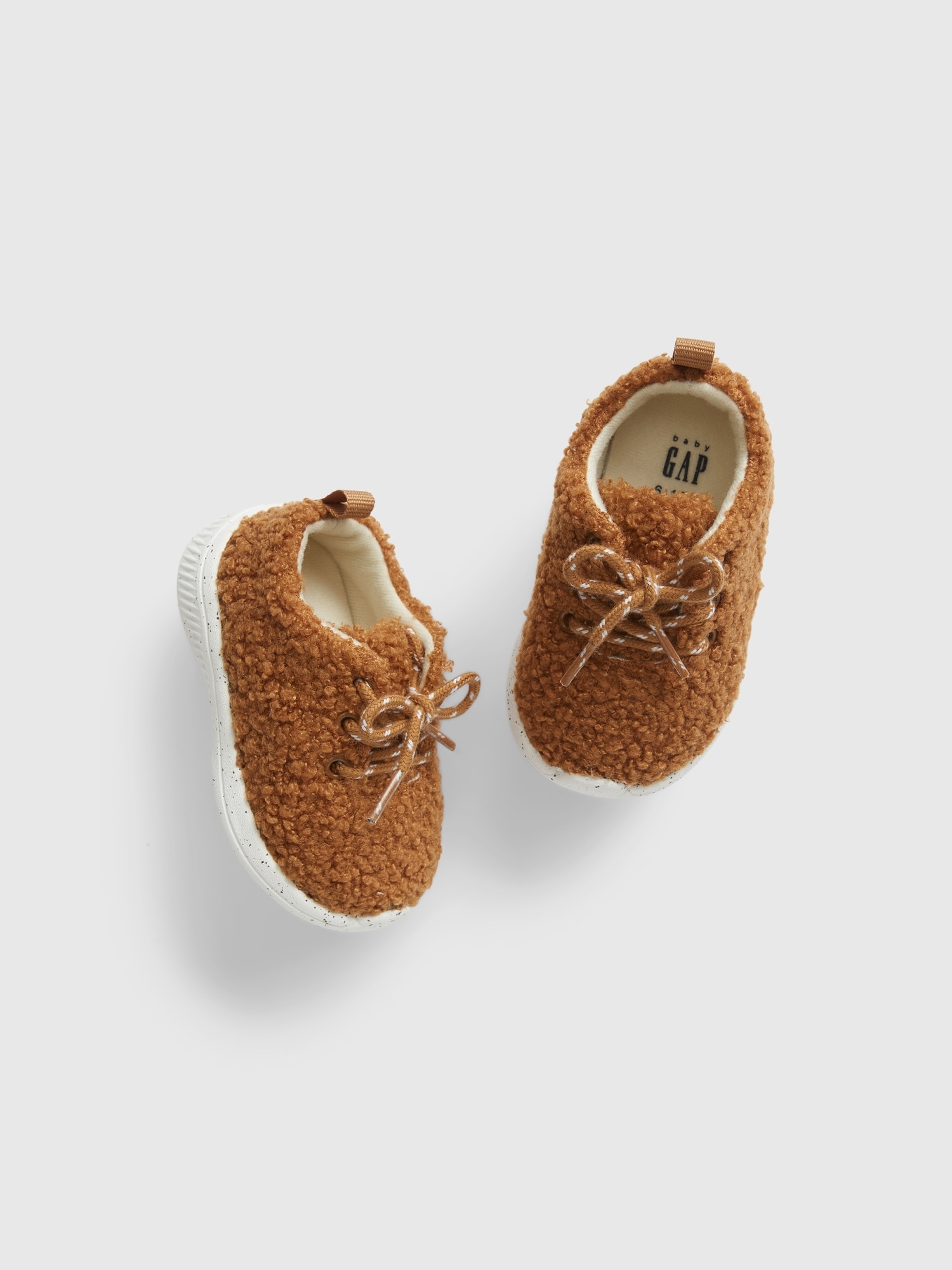 Gap Baby Sherpa Sneakers In Holiday Brown