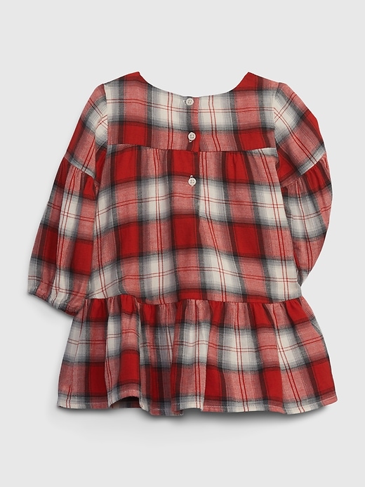 Image number 2 showing, Baby Flannel Tiered Dress