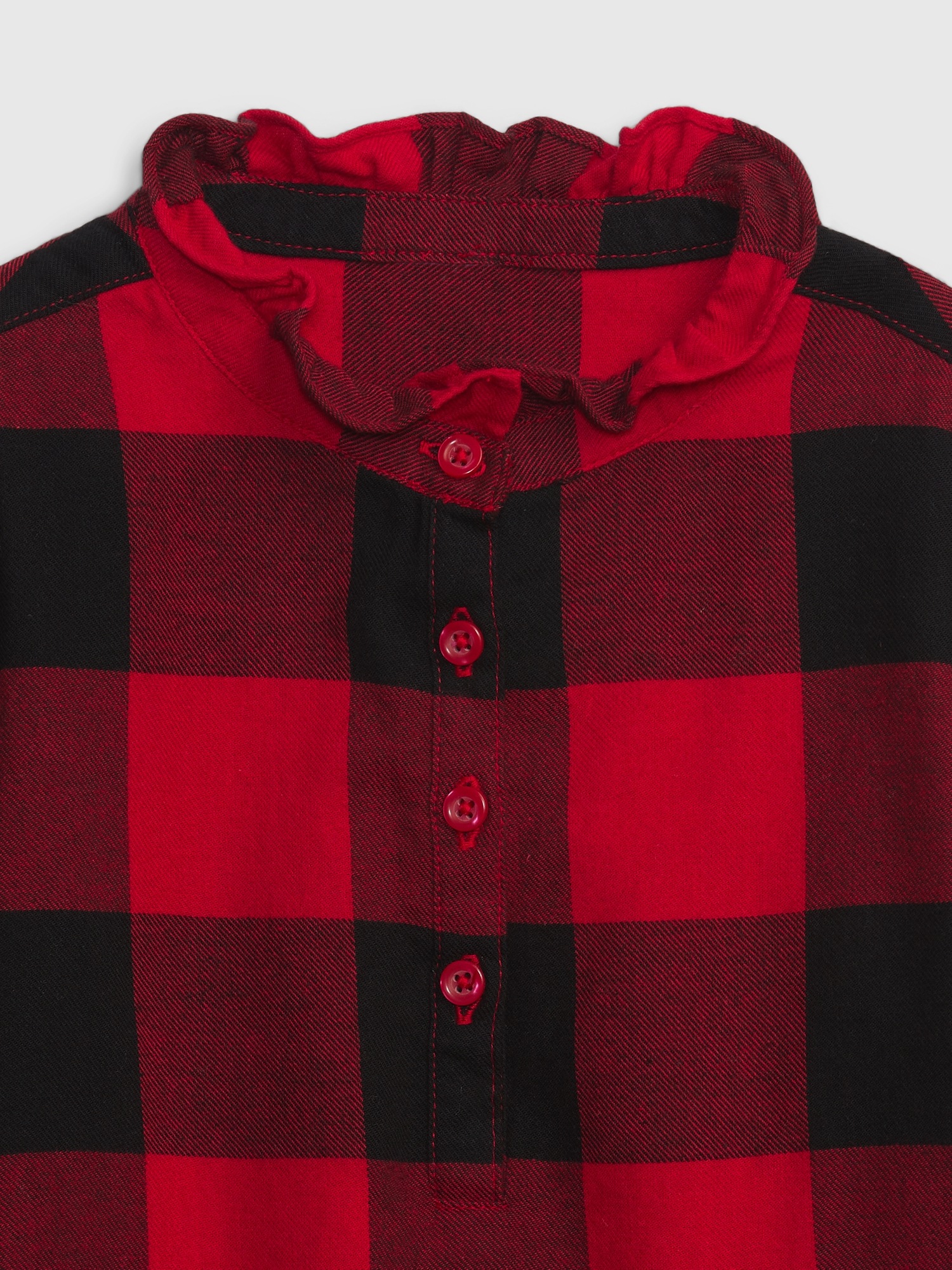 Toddler Ruffle Plaid Shirt Gap