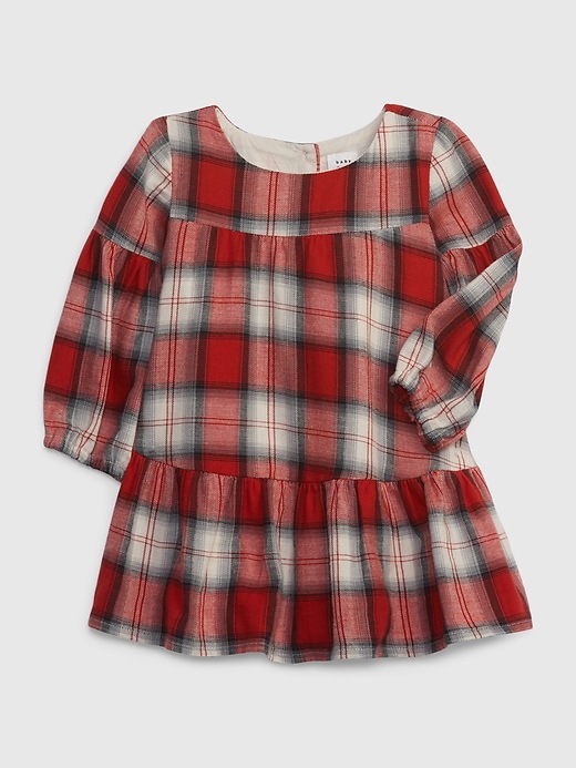Image number 1 showing, Baby Flannel Tiered Dress