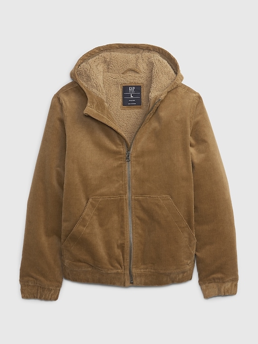 1 of 8 showing, with the color mission tan of product Kids Corduroy Bomber Jacket