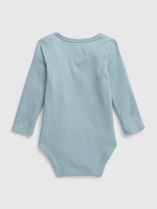 Image number 2 showing, Baby 100% Organic Cotton Rib Bodysuit (3-Pack)