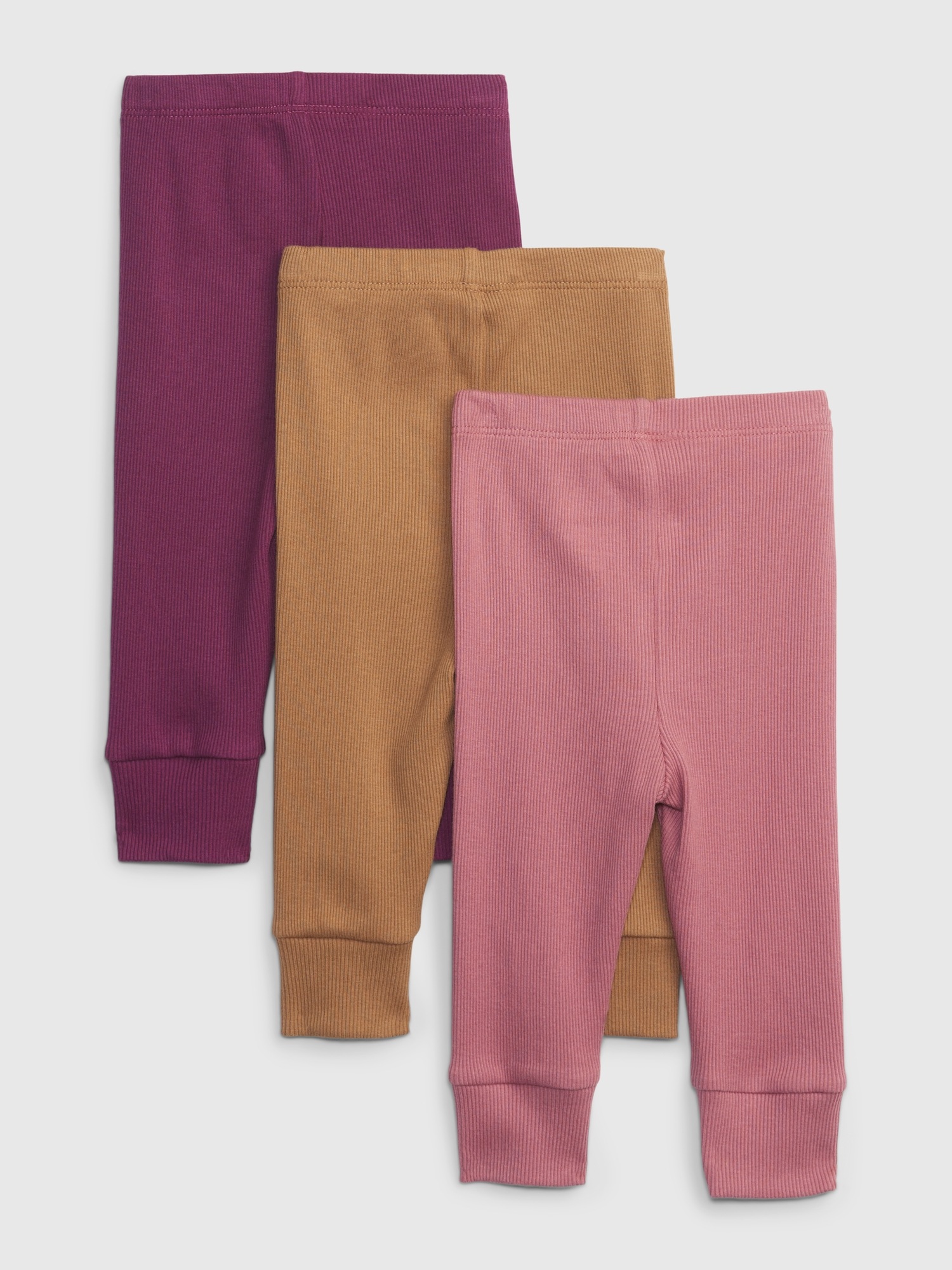 Baby Organic Cotton Rib Pants (3Pack) Gap