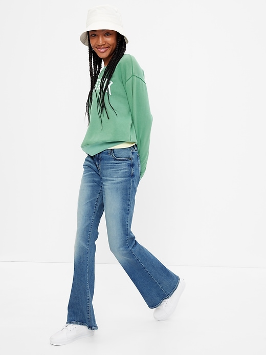 Image number 1 showing, Teen Low Rise Flare Jeans with Washwell
