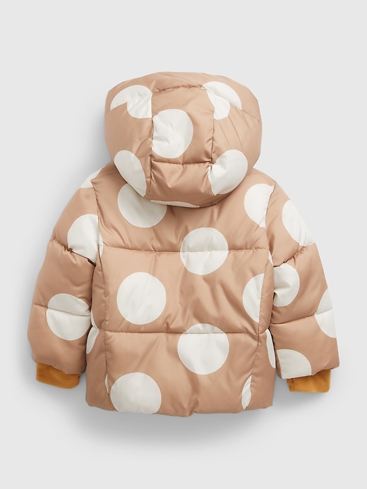 2 of 8 showing, with the color deerfield brown of product Toddler Sherpa-Lined Puffer Jacket