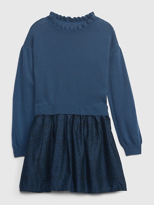1 of 8 showing, with the color navy of product Kids 2-in-1 Sweater Dress