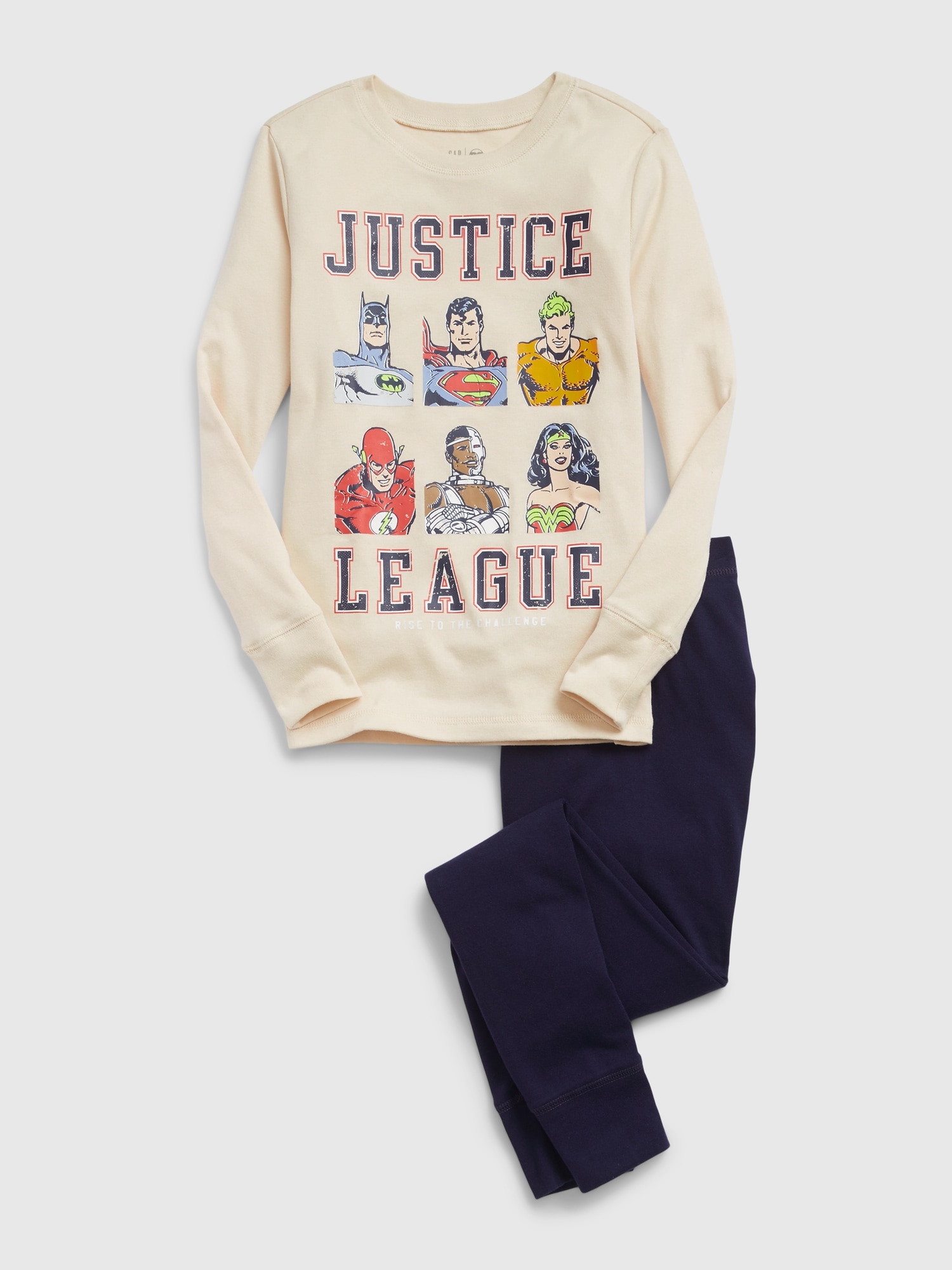 Gap Kids &#124 DC&#153 100% Organic Cotton Justice League PJ Set beige. 1