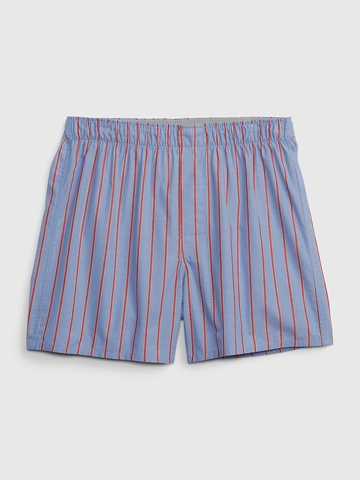 1 of 8 showing, with the color RED BLUE STRIPE of product 4" Stripe Boxers