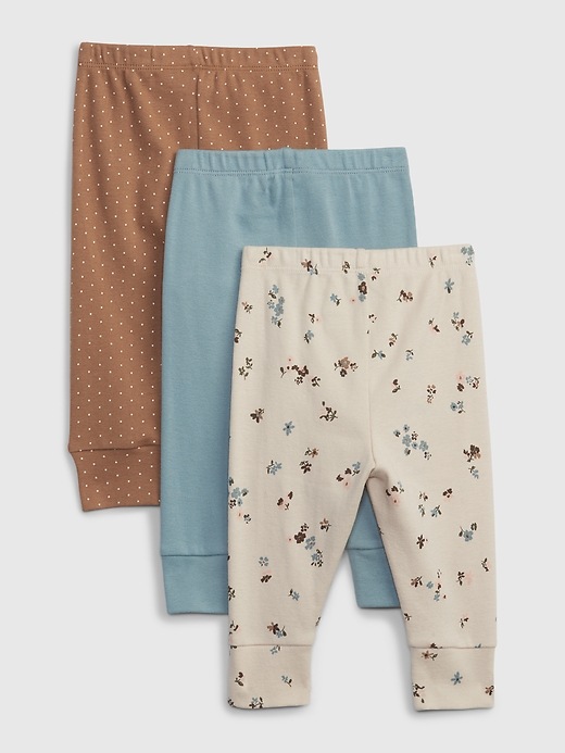 2 of 8 showing, with the color HOLIDAY BROWN of product Baby 100% Organic Cotton Print Pants (3-Pack)