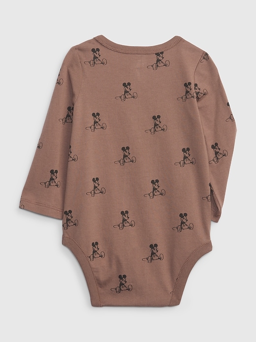 2 of 8 showing, with the color squirrel brown of product babyGap &#124 Disney 100% Organic Cotton Mix and Match Mickey Mouse Bodysuit