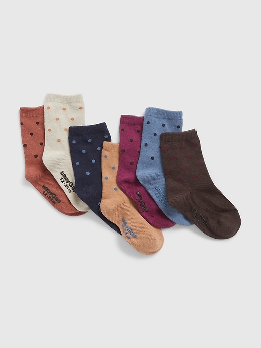 1 of 8 showing, with the color multi of product Toddler Crew Socks (7-Pack)