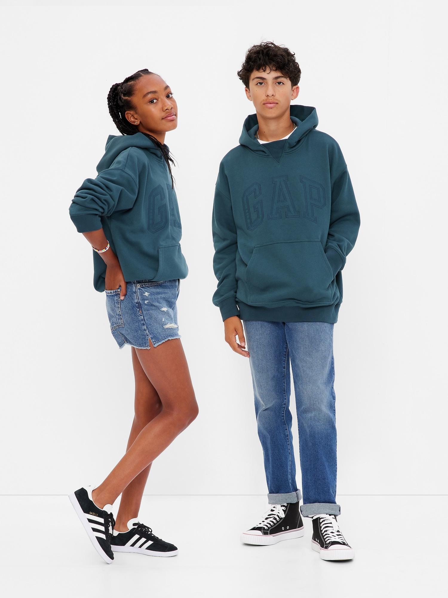 Gap Teen Gap Logo Hoodie green. 1