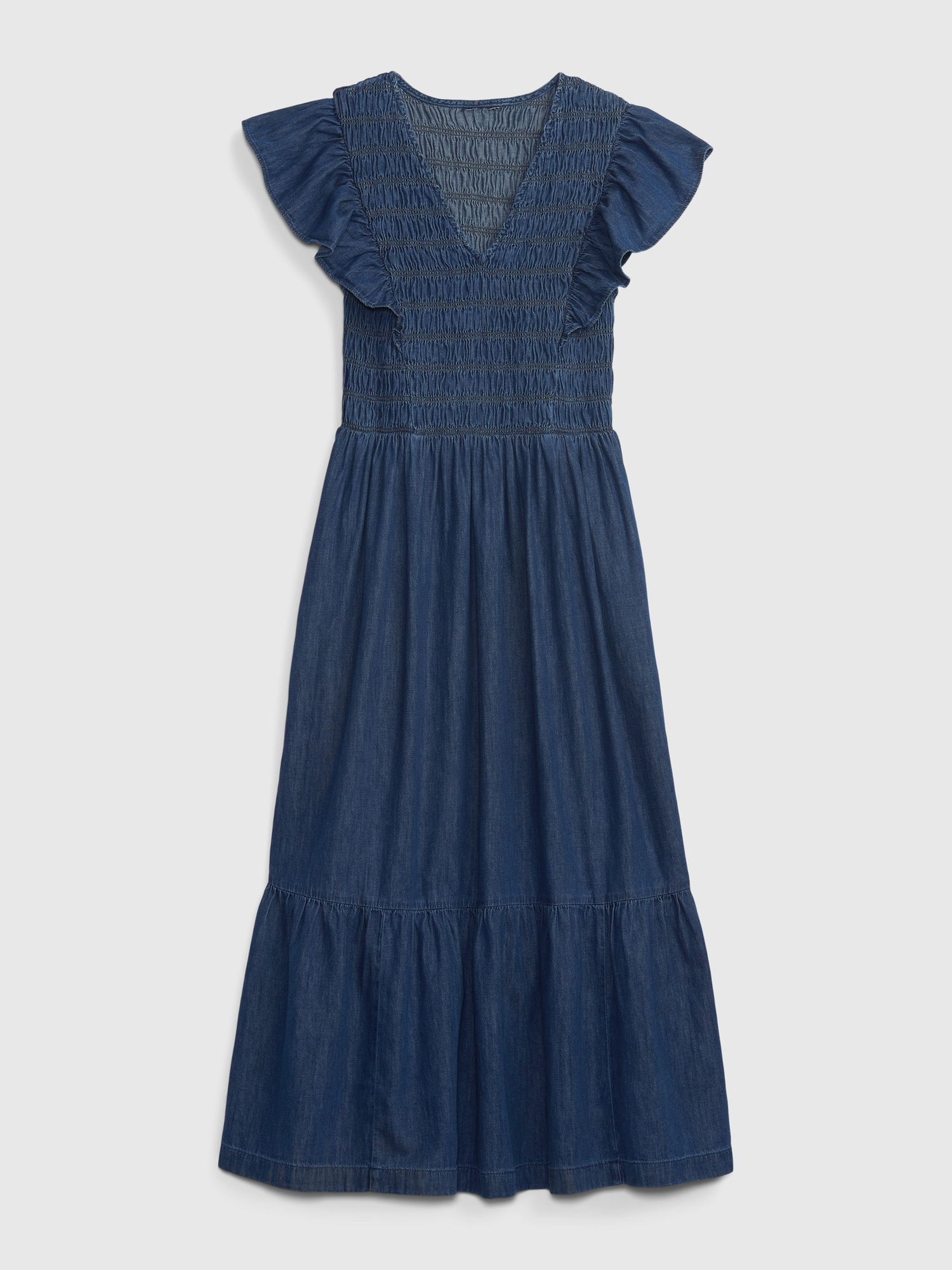 Organic Cotton Smocked Flutter Sleeve 