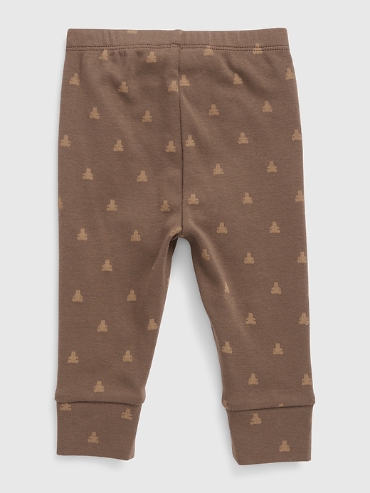 2 of 8 showing, with the color COZY BROWN of product Baby 100% Organic Cotton Print Pants (3-Pack)