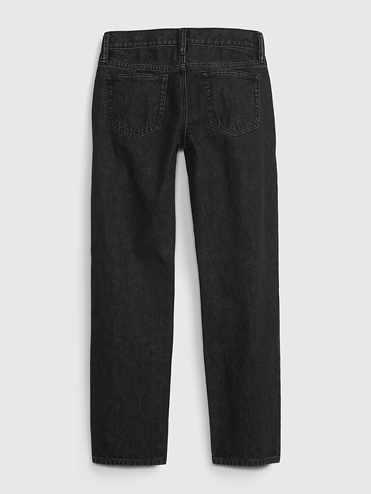 2 of 8 showing, with the color black of product Kids Straight Jeans