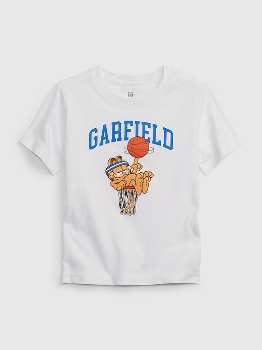 1 of 8 showing, with the color optic white of product Baby & Toddler Garfield Graphic T-Shirt