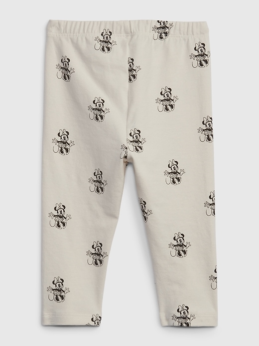 2 of 8 showing, with the color birch beige of product babyGap &#124 Disney Organic Cotton Mix and Match Minnie Mouse Leggings