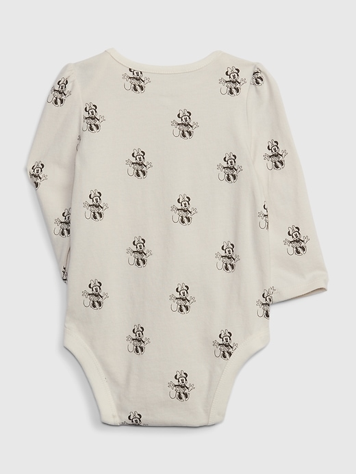 2 of 8 showing, with the color birch beige of product babyGap &#124 Disney 100% Organic Cotton Mix and Match Minnie Mouse Bodysuit