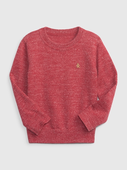 1 of 8 showing, with the color red of product Toddler Heather Sweater