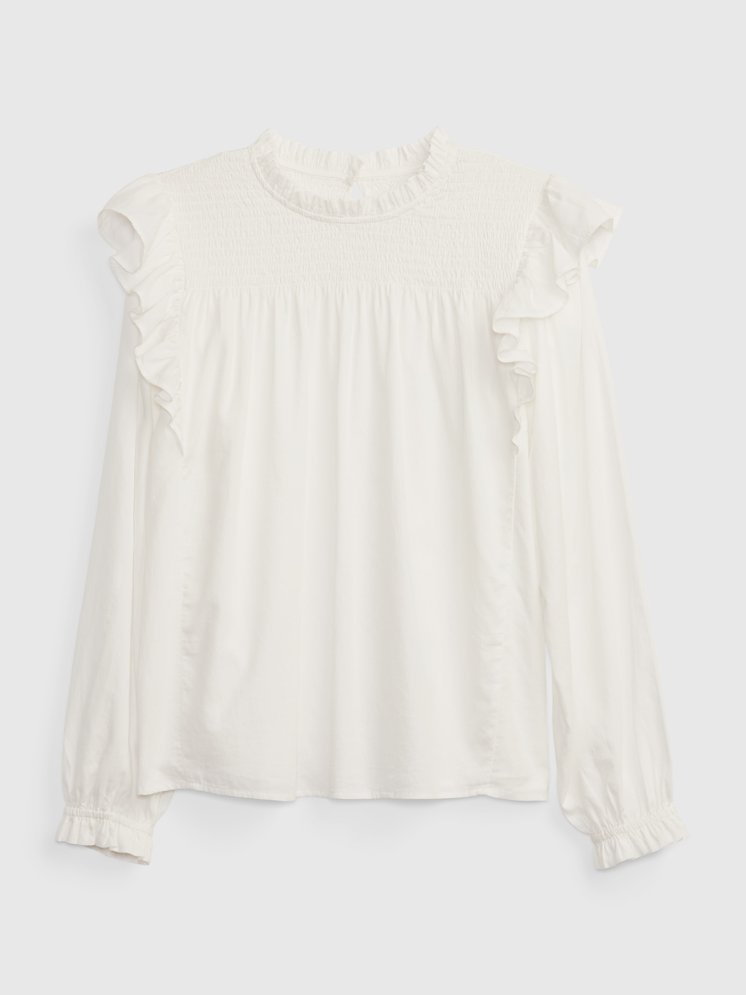 Smocked ruffle top gap