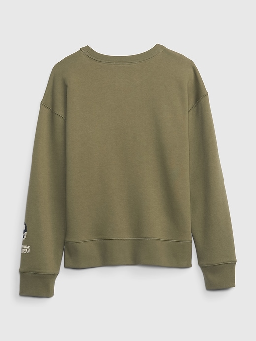 2 of 8 showing, with the color OLIVE GREEN of product GapKids &#124 Star Wars™ Graphic Sweatshirt